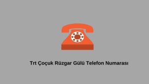 Trt Çoçuk Rüzgar Gülü Telefon Numarası 2023(Yeni)