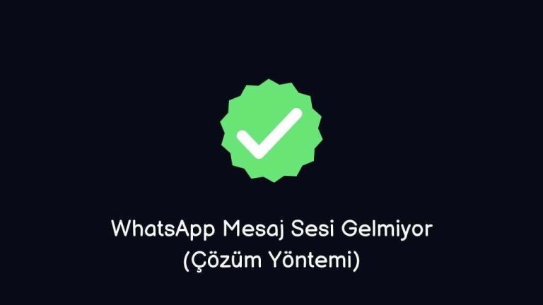 WhatsApp Mesaj Sesi Gelmiyor (Çözüm Yöntemi)