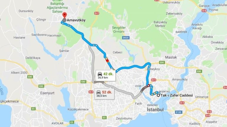Taksim ’den Arnavutköy ’e Nasıl Giderim?