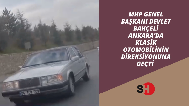 MHP Genel Başkanı Devlet Bahçeli Ankara’da klasik otomobilinin direksiyonuna geçti